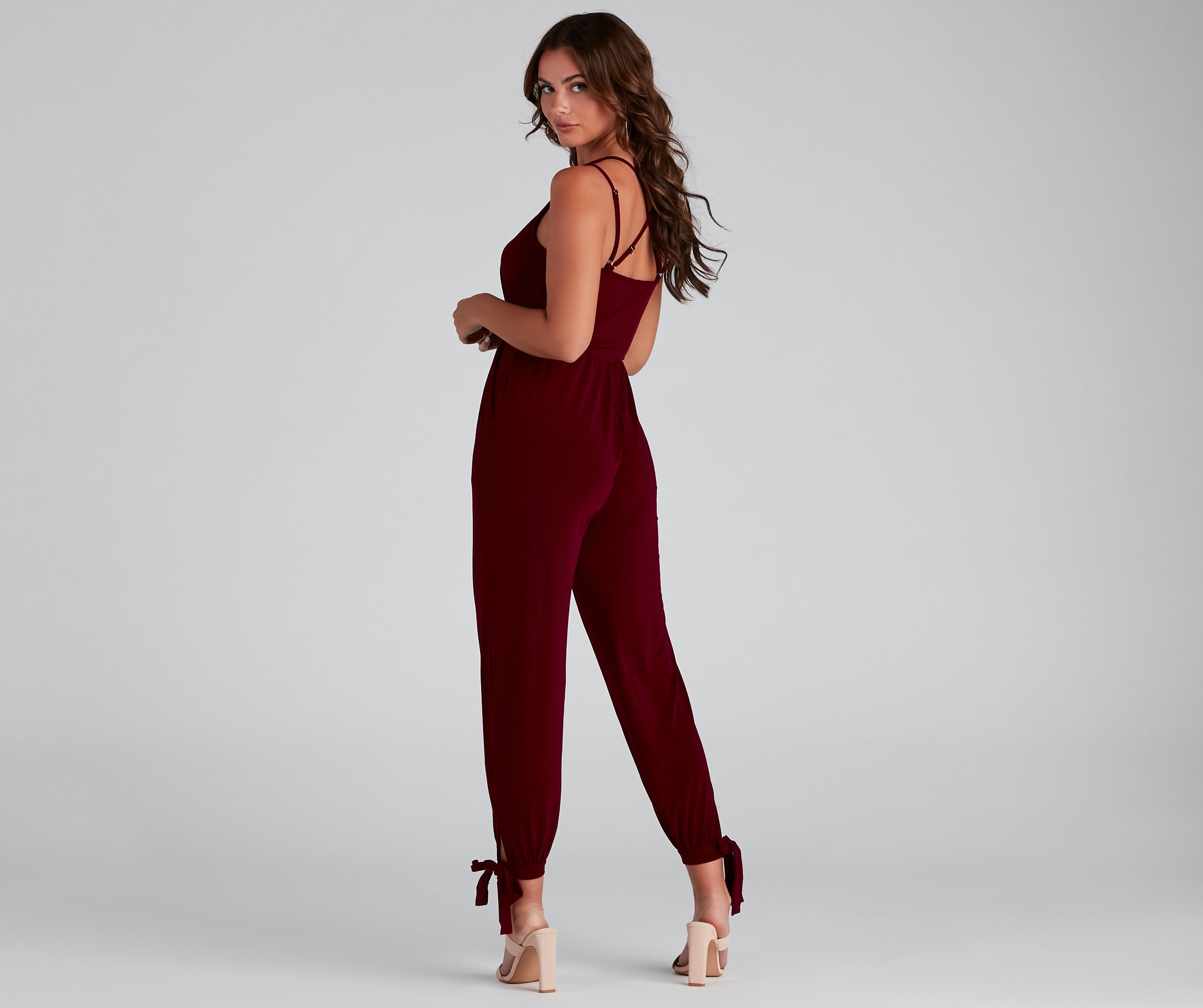 Chic Impressions Sleeveless Surplice Jumpsuit