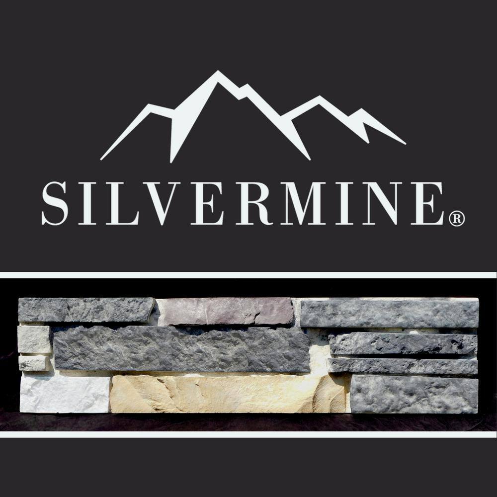 Silvermine Stone 6 in. x 24 in. Stone Veneer Ledgestone Flat Panel Marin Fog (Box of 8) MF-BL-XX-FL