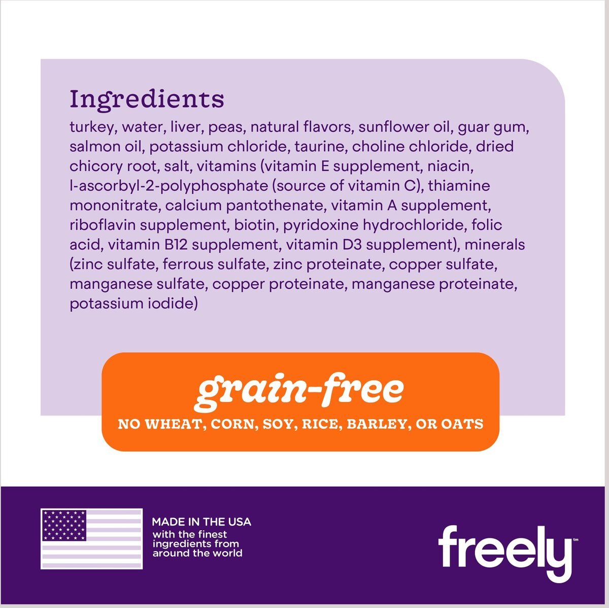 Freely Turkey Recipe Grain-Free Wet Cat Food