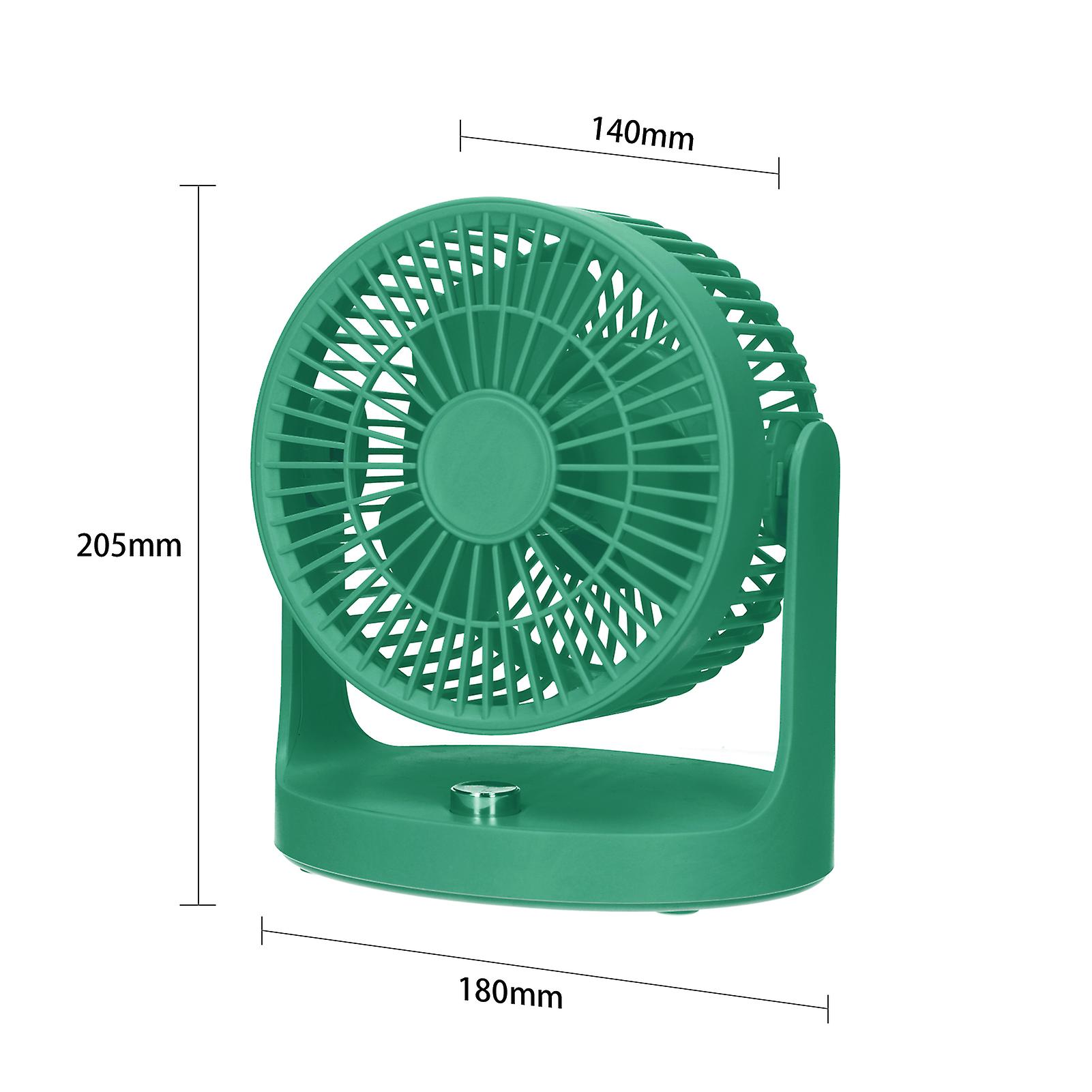 Green Air Circulator Fan Small Quiet Desk Fan 110 Degree Tilt Removeable Grille For Easy Maintenance 3 Speed Cooling Fan Personal Table Fan For Office