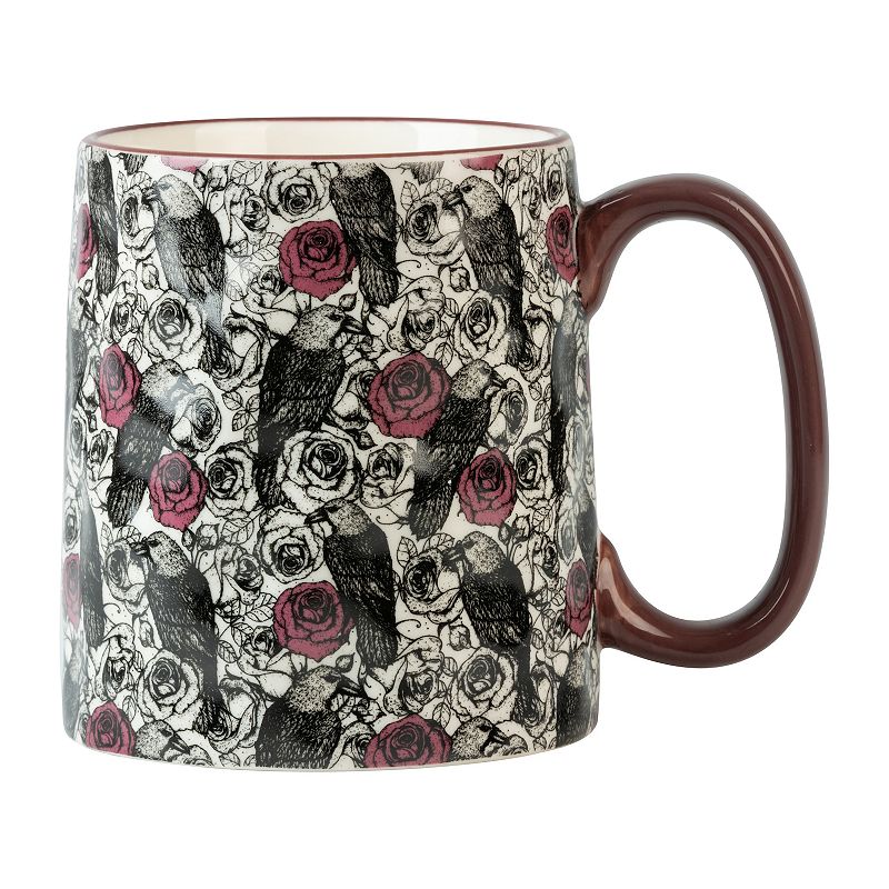 10 Strawberry Street 4-pc. Raven Print Mug Set