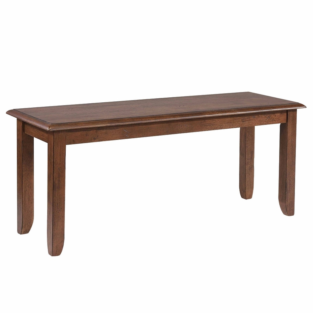 Simply Brook Amish Brown Dining Bench 18 in. X 42 in. X 14 in.   14\