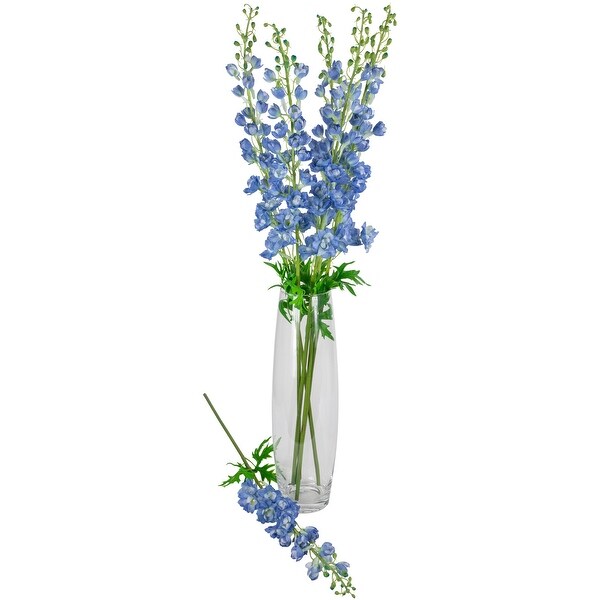 real touch™ blue delphinium artificial floral stems set of 6 40