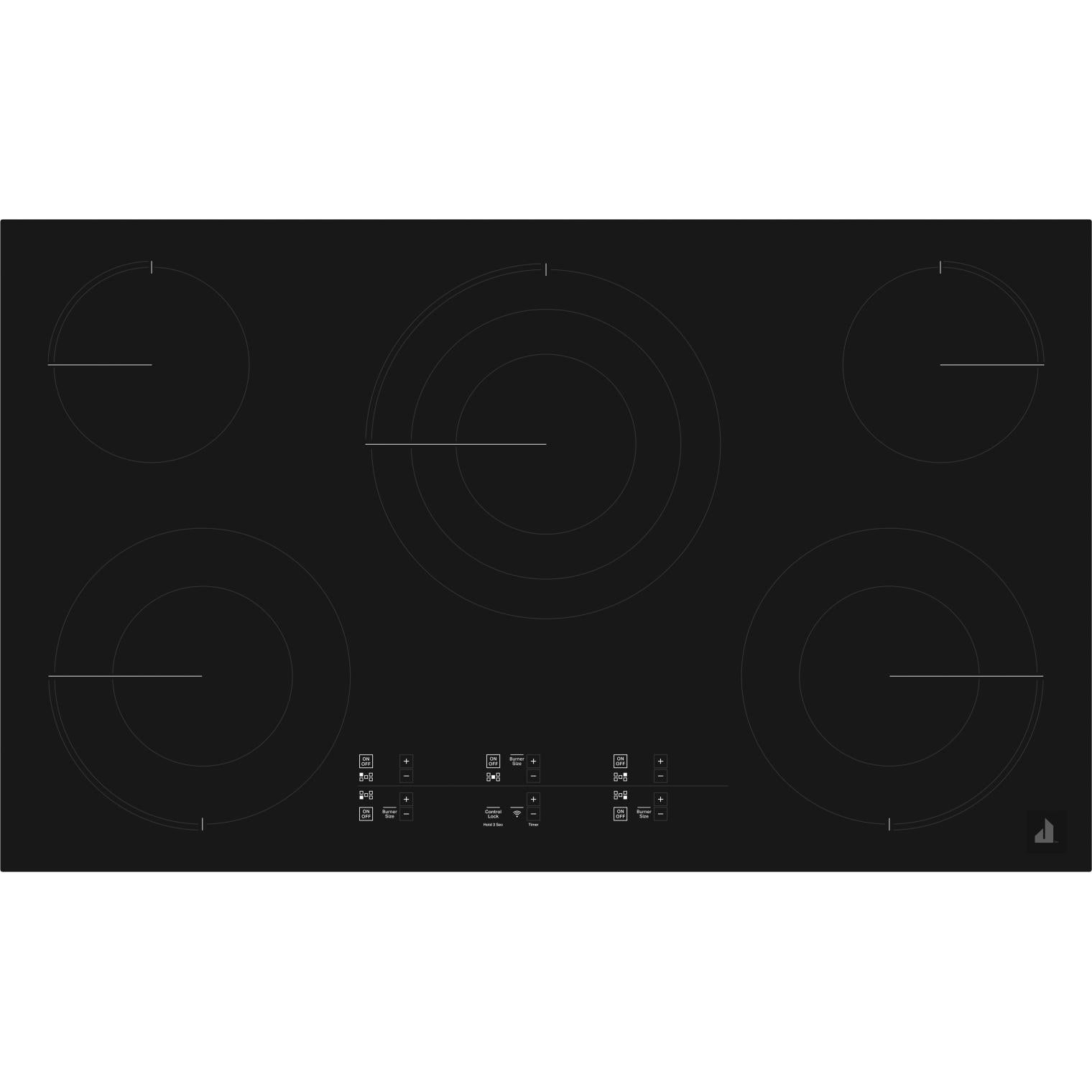 JennAir 36-inch Built-In Electric Cooktop with Emotive Controls JEC4536KB