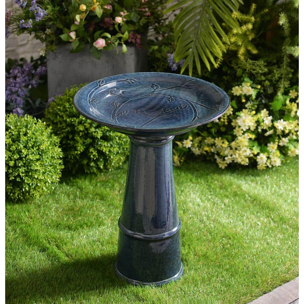 Manor Brook Odani Ceramic Round Birdbath MB100482