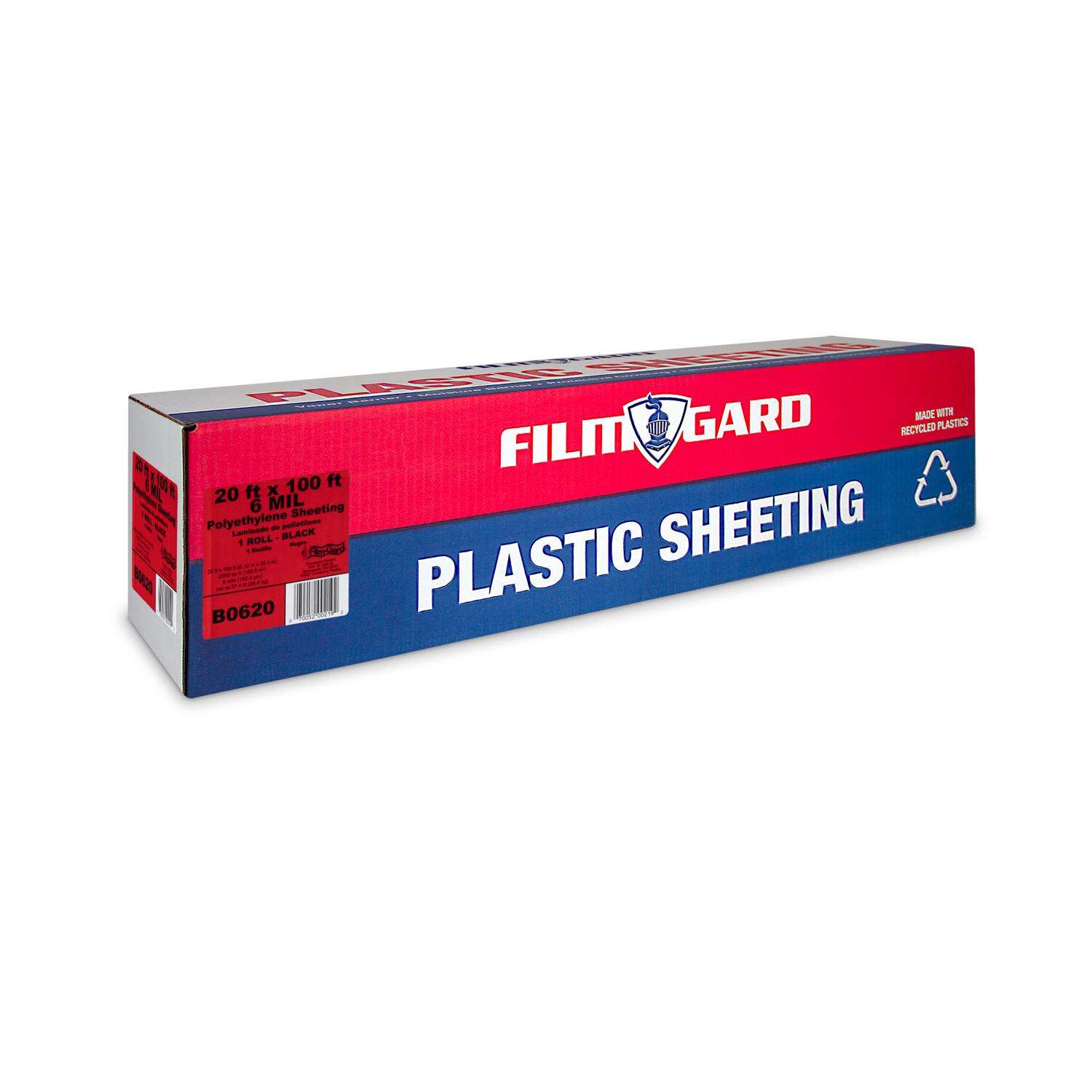 Film-Gard Plastic Sheeting 6 mil X 20 ft. W X 100 ft. L Polyethylene Black 1 pk