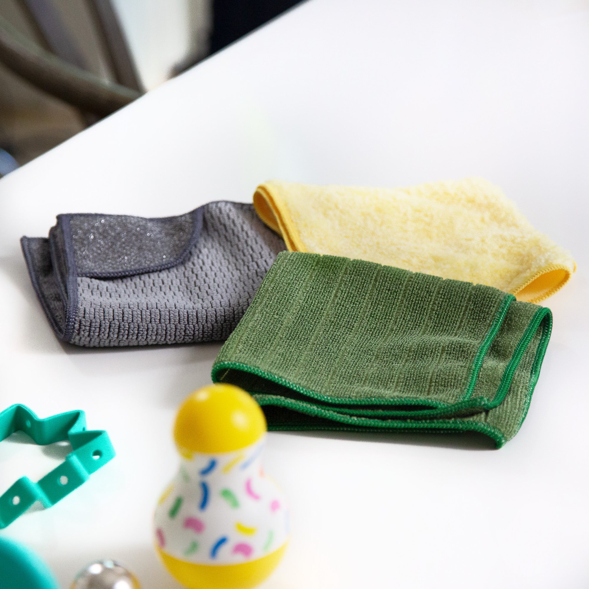 E-Cloth Baby Gear Microfiber Cleaning Cloth Kit for Baby High Chairs, Car Seat, Stroller, Nursery Toys