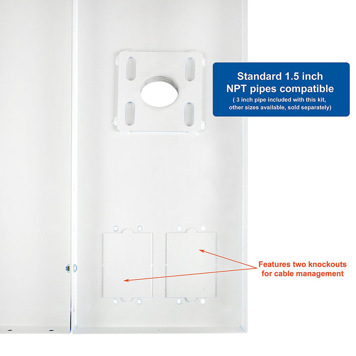 QualGear QGPROPMSCA2W ProAV Suspended Ceiling Adapter for 15 In