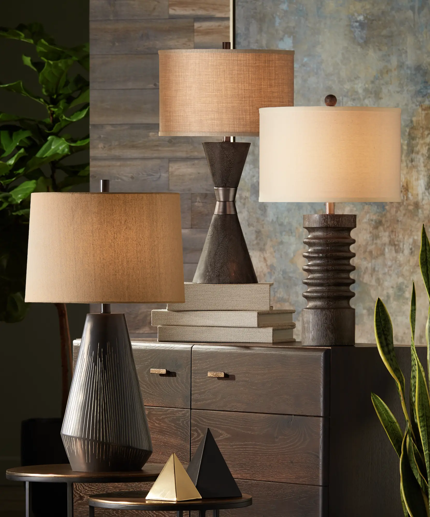 Kingstown Brown Hourglass Table Lamp