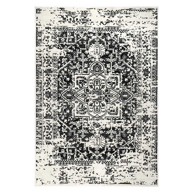 nuLoom Jordana Vintage Distressed Medallion Area Rug