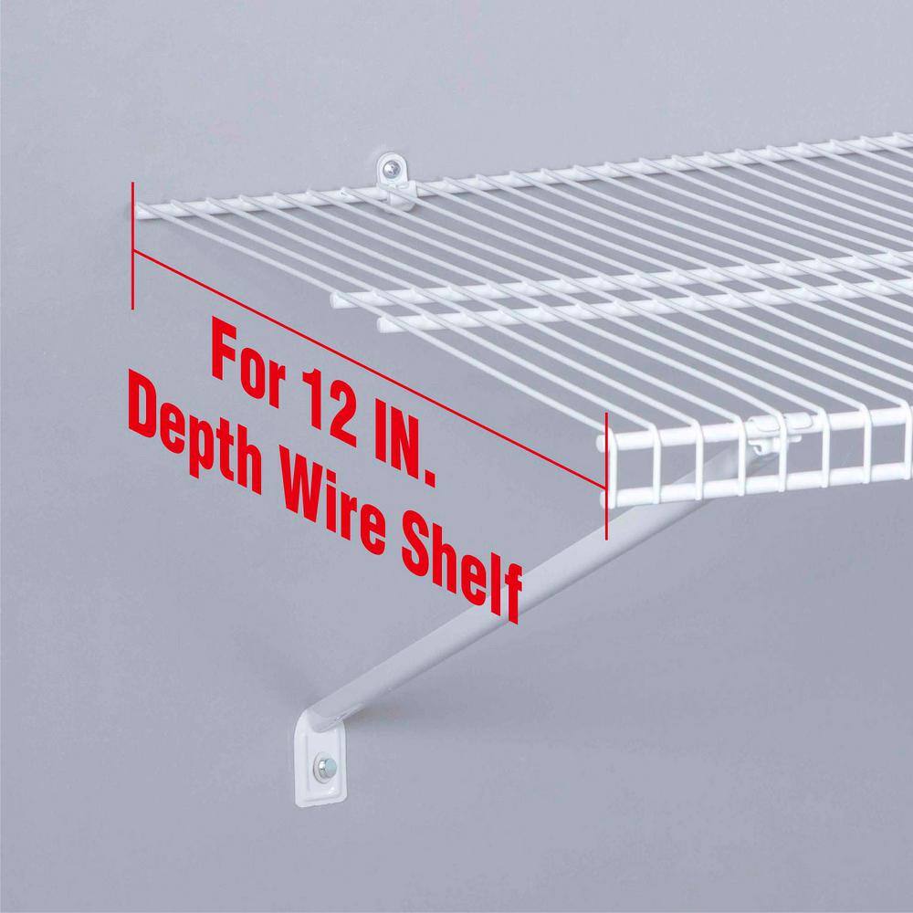 Everbilt 12 in. Fixed Mount Corner Shelf and Rod 90188