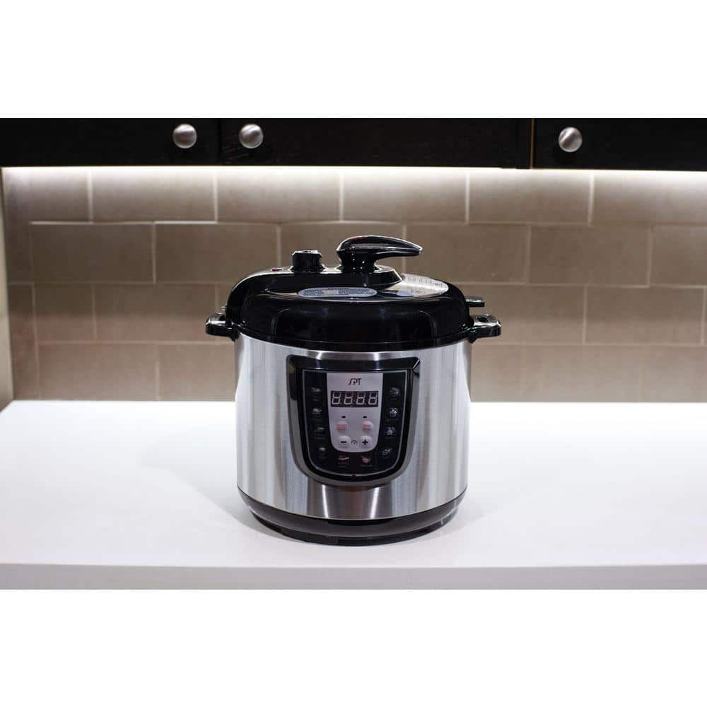 SPT 6 qt. Stainless Steel Electric Pressure Cooker with Built-In Timer and Stainless Steel Pot EPC-14DA