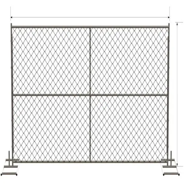 6ft*12ft 2.8mm 60*60mm factory supply chain link fence temporary fence for construction