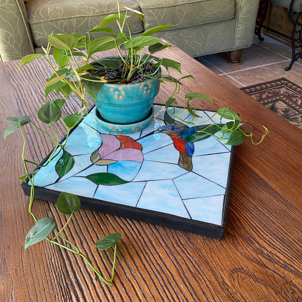 Hummingbird & Flower Stepping Stone