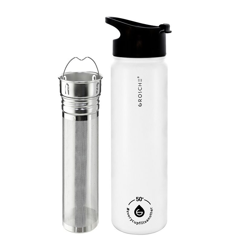 GROSCHE CHICAGO STEEL Insulated Stainless Steel 22-oz. Water Bottle