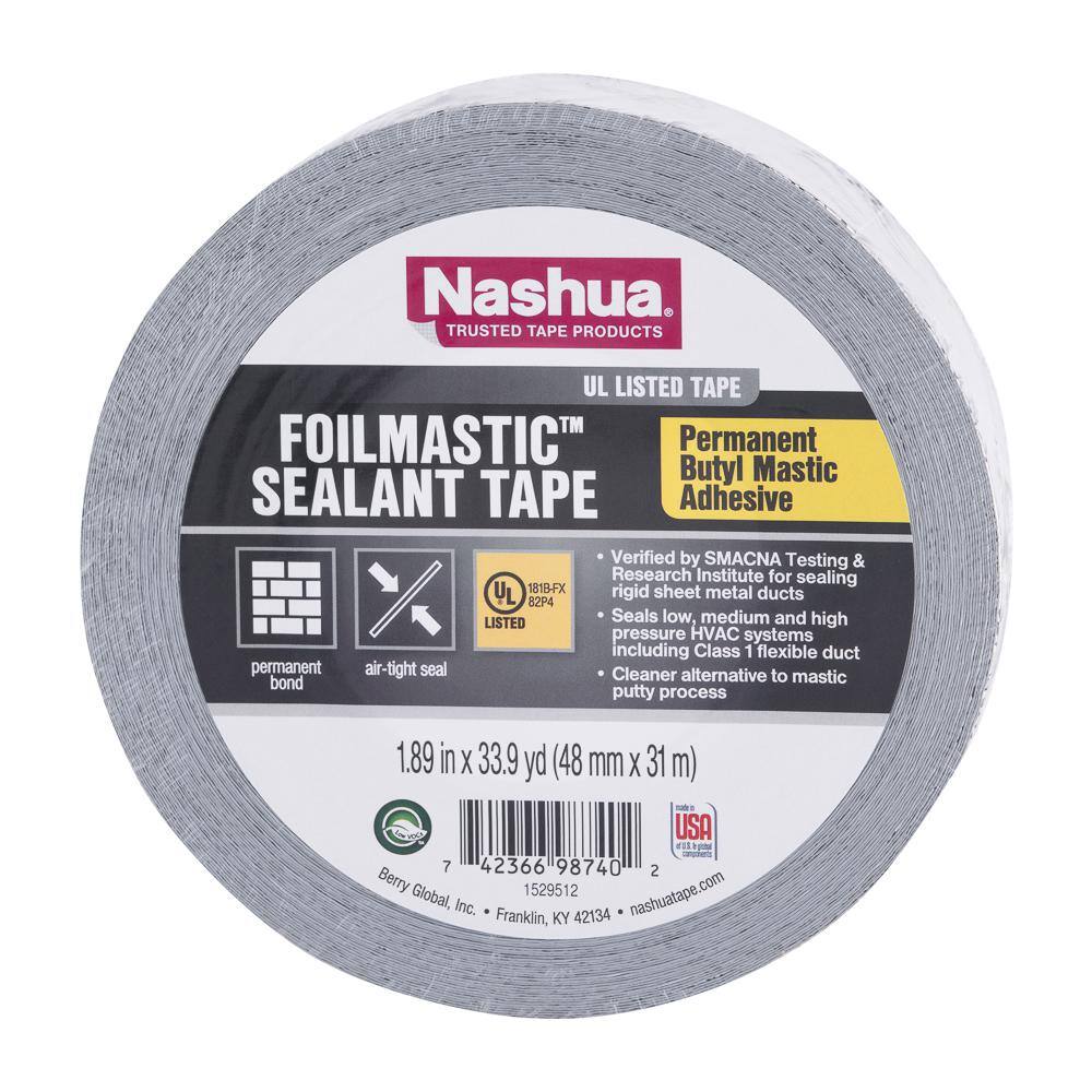 Nashua Tape 1.89 in. x 33.9 yd. Foilmastic Sealant Duct Tape 1542730