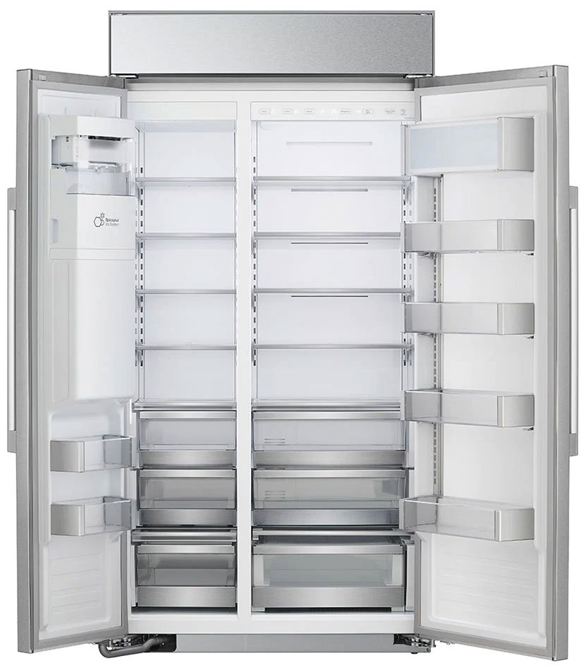 LG STUDIO 26 Cu. Ft. Stainless Steel Smart Built-In Side-By-Side Refrigerator With Ice and Water Dispenser