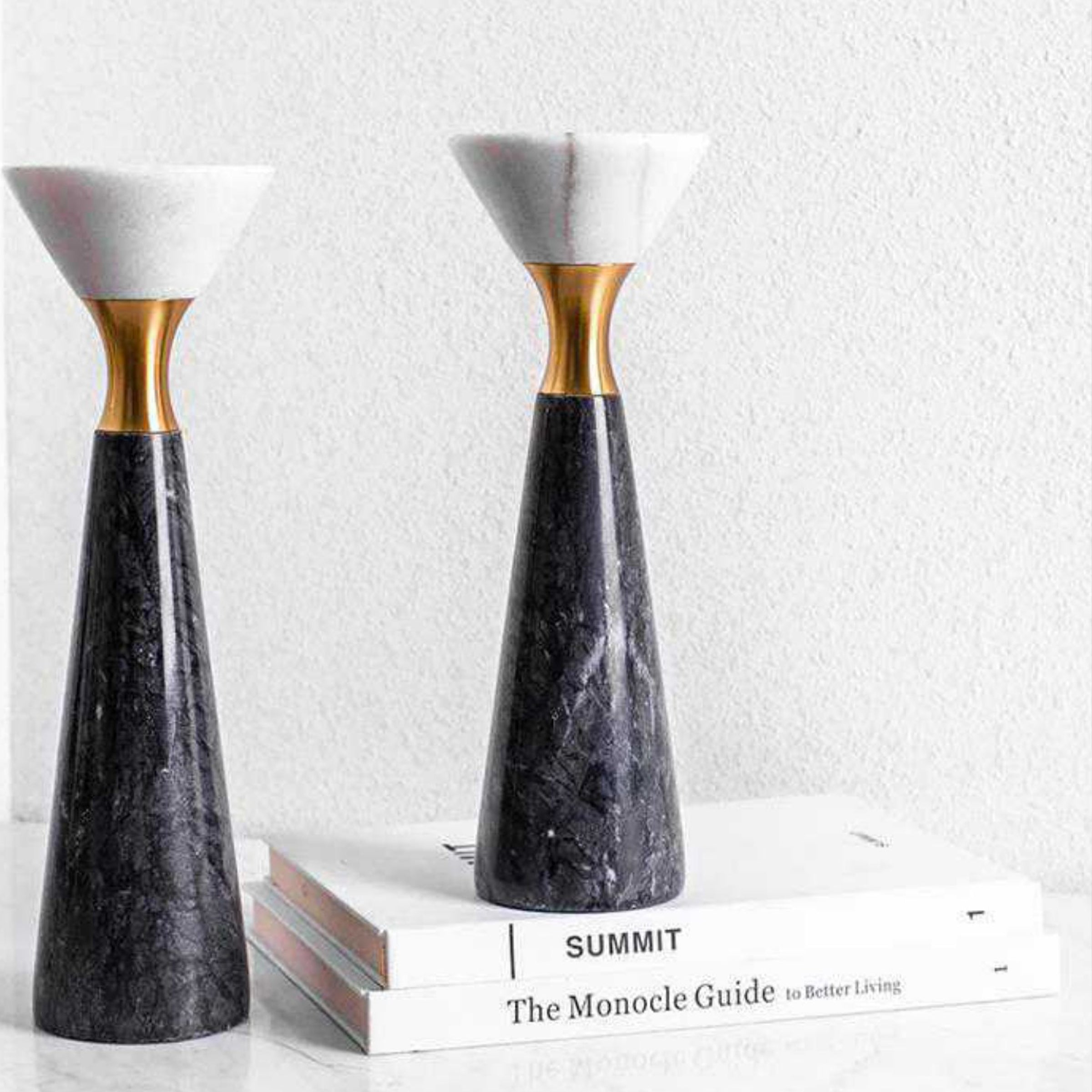 Black & White Candleholder-B Fb-T2009B