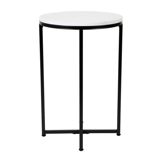 Merrick Lane End Table With Round Cross Brace Frame