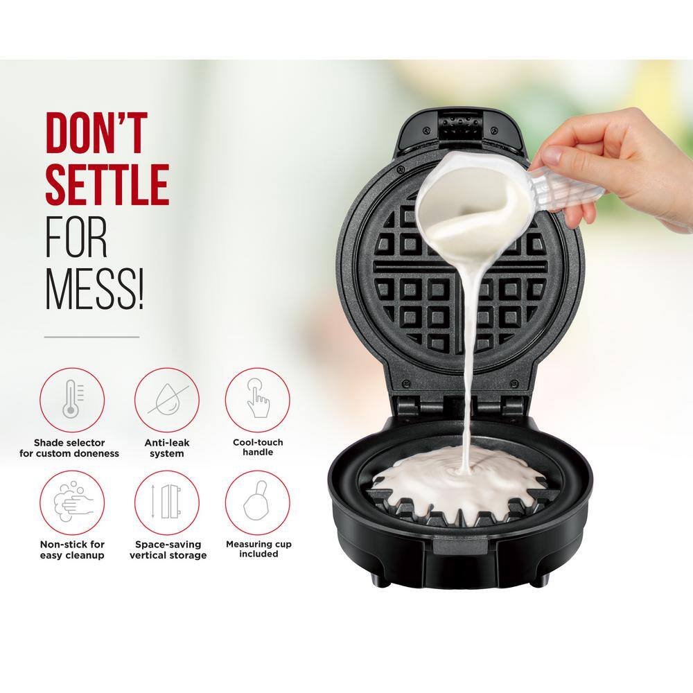 Chefman Anti-Overflow Belgian Waffle Maker with 7-Shade Settings and Non-Stick Plates RJ04-AO-4