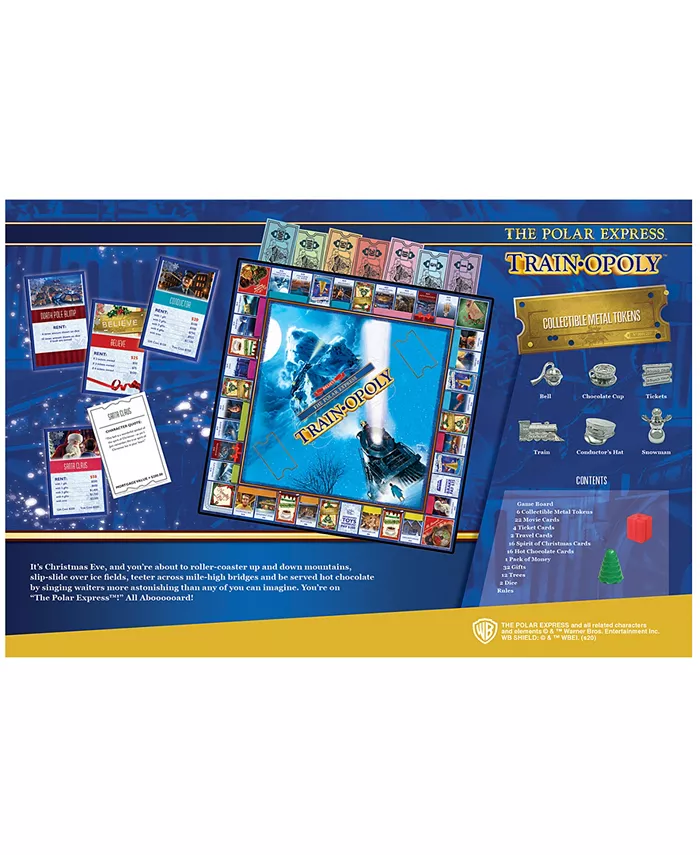 University Games Masterpieces Puzzles the Polar Express Train-Opoly Collectors Edition Set