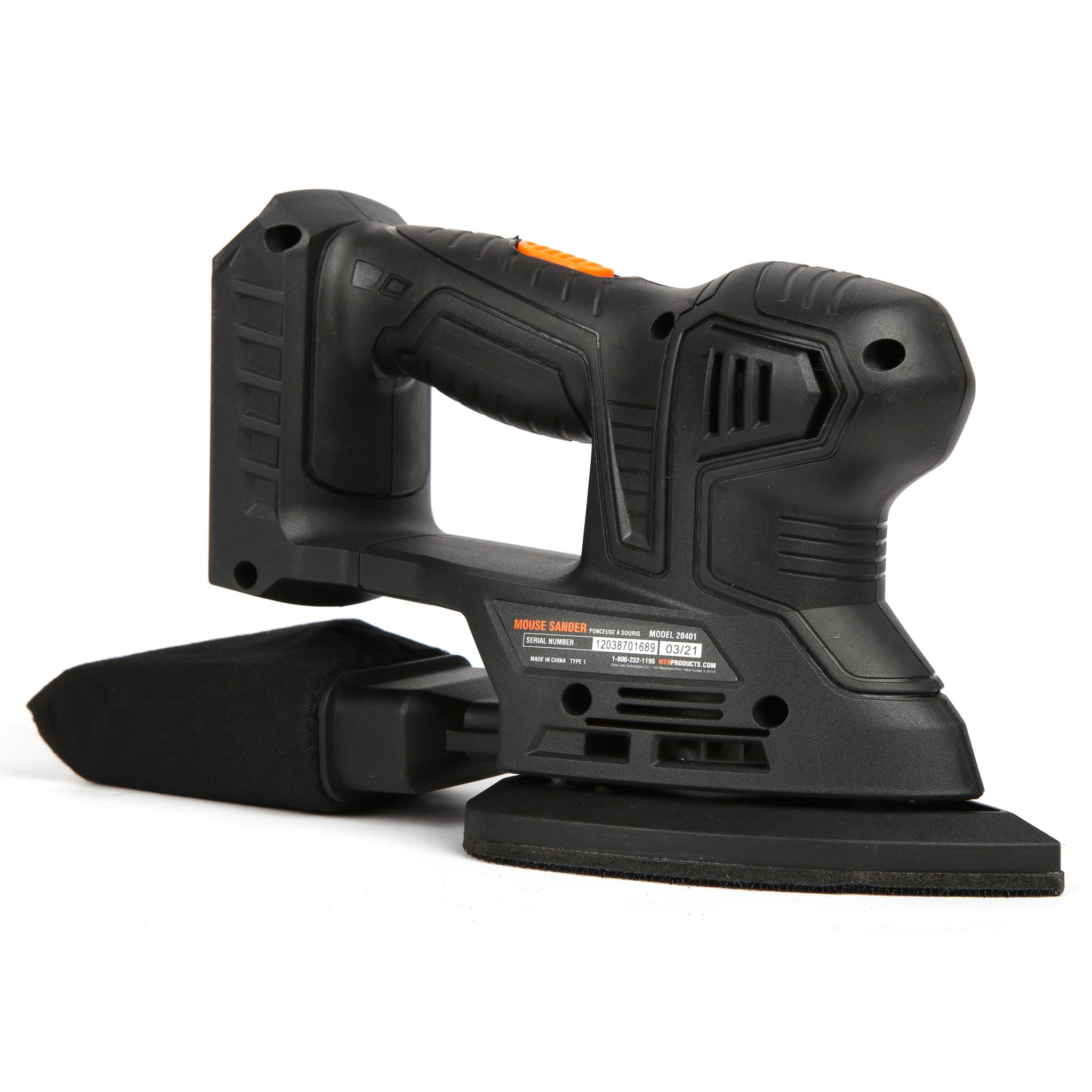 WEN 20V Max Cordless Detailing Palm Sander (Tool Only – Battery Not Included)