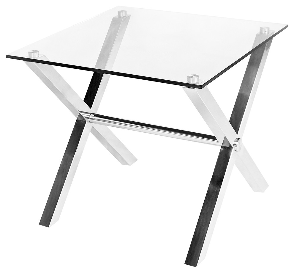 Ella Side Table Clear   Modern   Side Tables And End Tables   by Pangea Home  Houzz