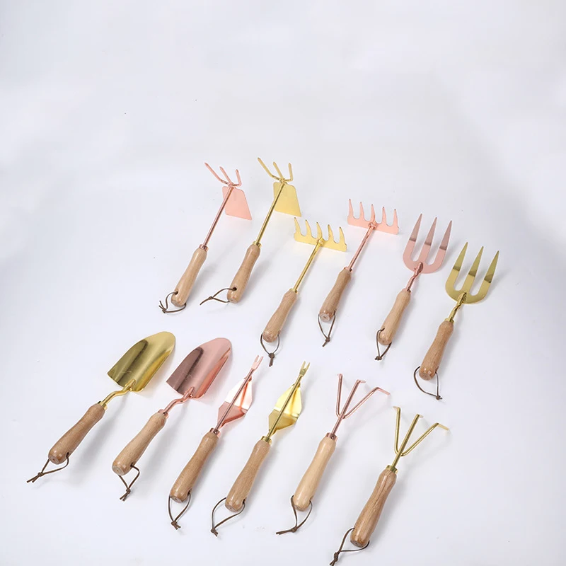 Support Single Selling Set Selling Gardening Tools Set Coppery Small Hand Garden Tools