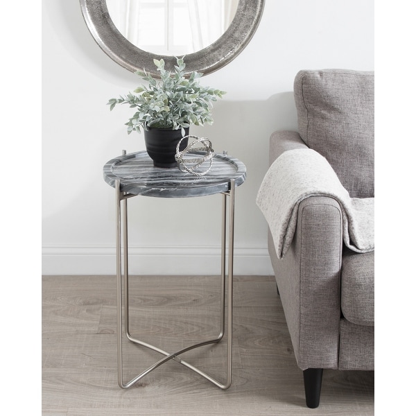 Kate and Laurel Vale Round Side Table