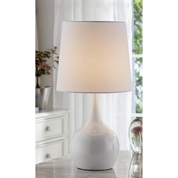 Modern Metal Table Lamp With Touch Sensor White Ore International