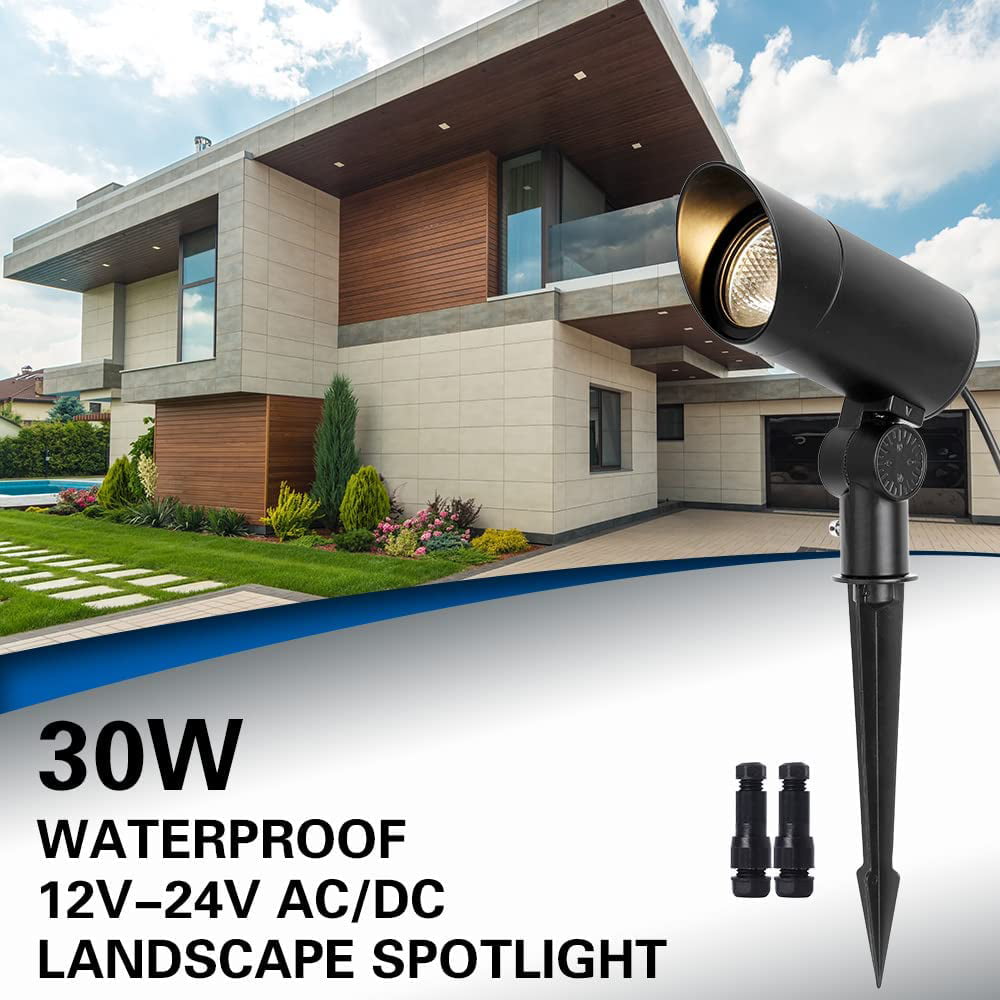 EAGLOD 30W LED Waterproof Landscape Light Low Voltage Power Supply 12V~24V Warm White 2 Pack