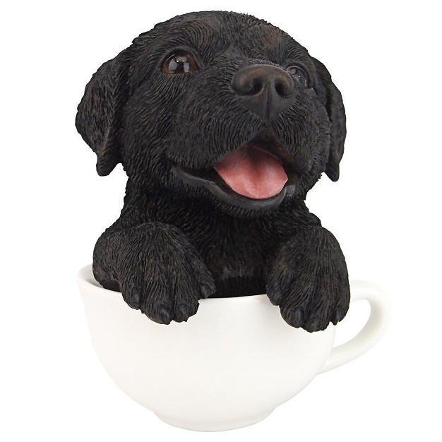 Design Toscano Puppuccino Puppy Collectible Dog Statue Black Lab