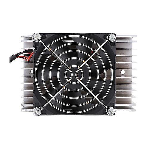 Botao Semiconductor Refrigeration Cooling System Mini Air Conditioner Diy Kit(1 Pc， Black Plus Silver)