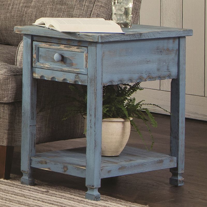 Alaterre Furniture Country Cottage Distressed End Table