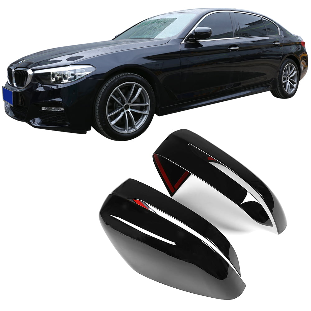 Ikon Motorsports Compatible with 19-22 BMW G20 3 Series Side Mirror Cover Replacement 2PC - Gloss Black