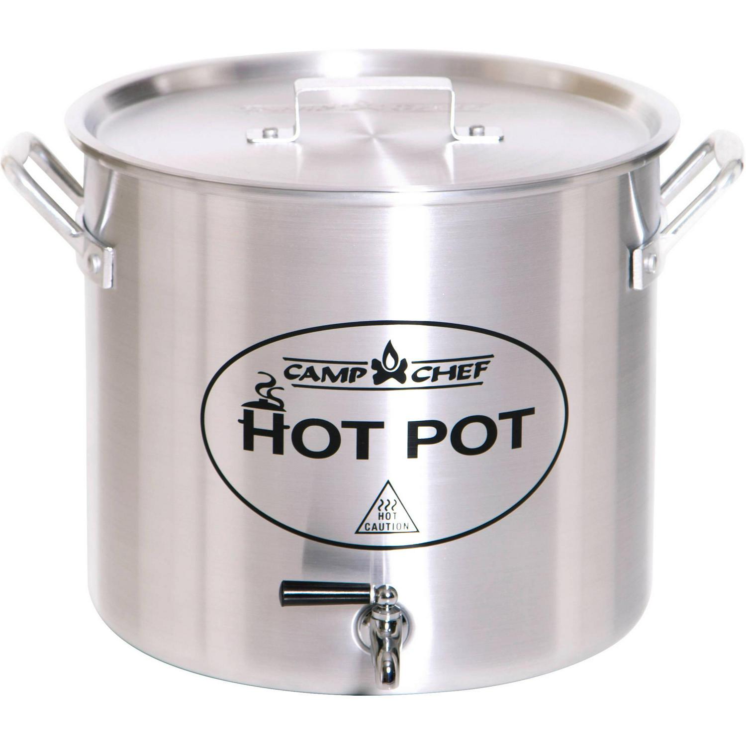 Camp Chef Aluminum Hot Water Pot， HWP20A， 20 Quart Volume， Spigot Valve