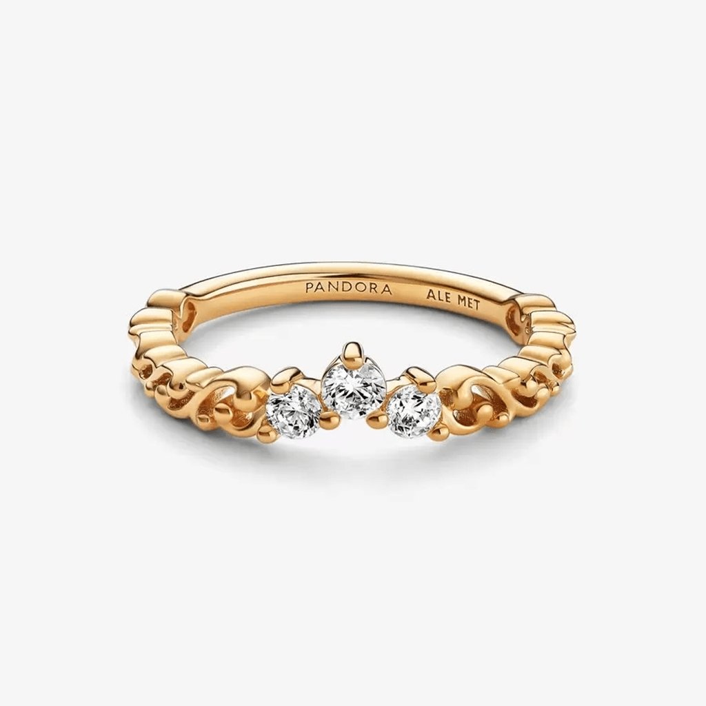 PANDORA  Regal Swirl Tiara Ring - Gold Plated