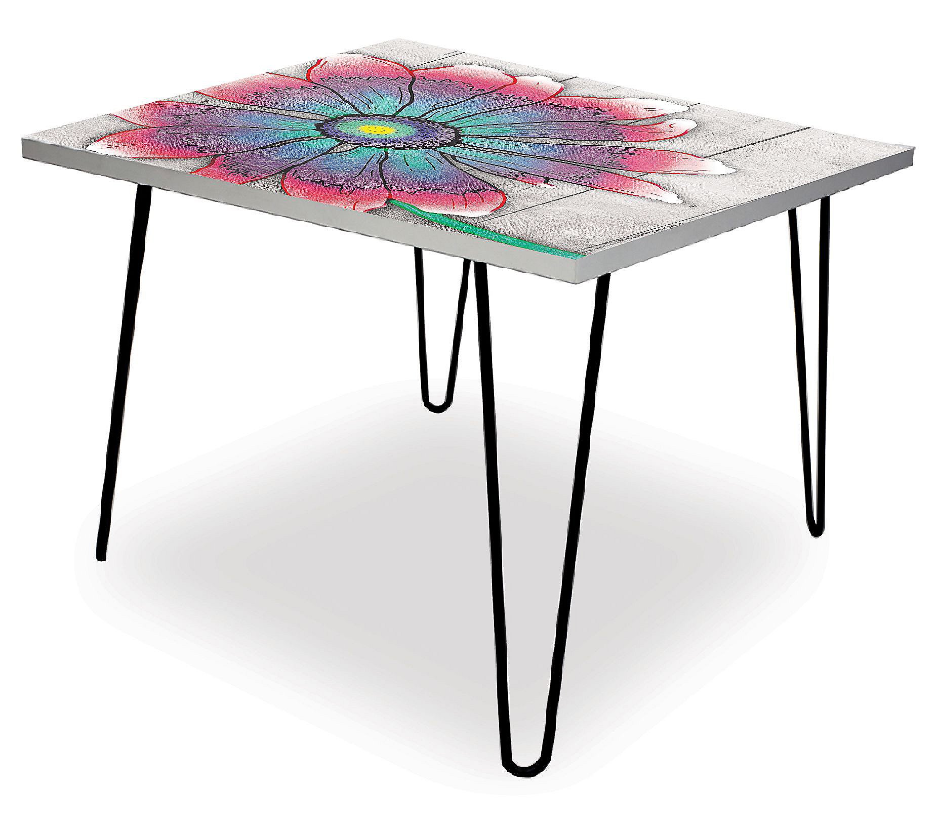 Courtside Market Pastel Petals I 24x24 Square Table