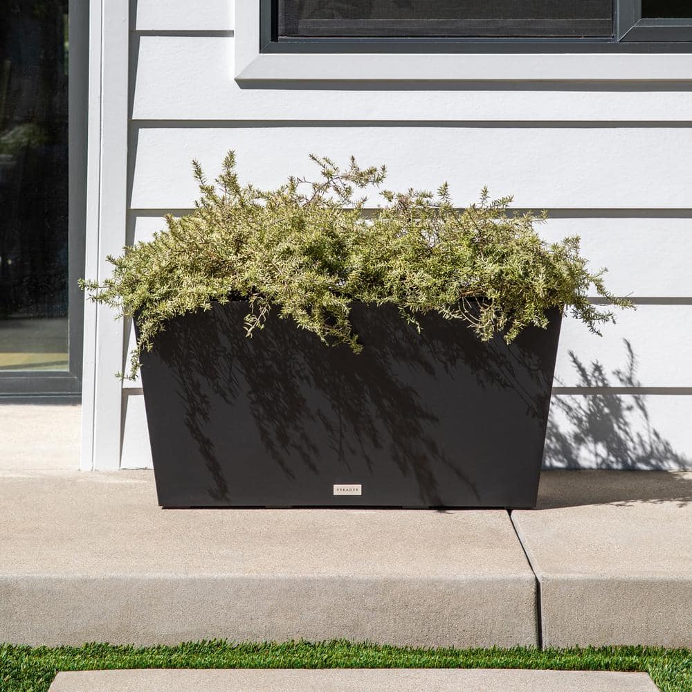 Veradek Midori 39 in. Black Trough Plastic Planter MLO39B