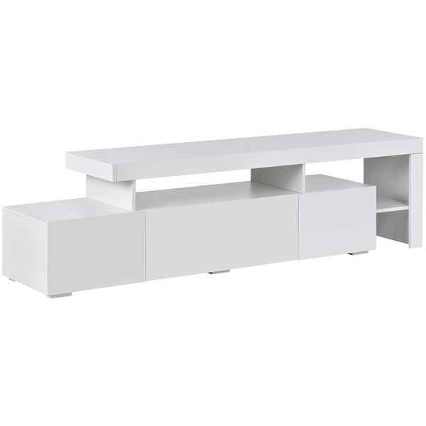 Modern TV Cabinet TV Stand w/LED Lights Up to 70 inch TV-High Gloss