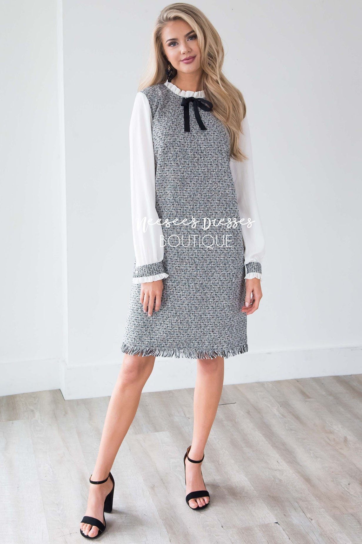 The Izzy Tweed Shift Dress