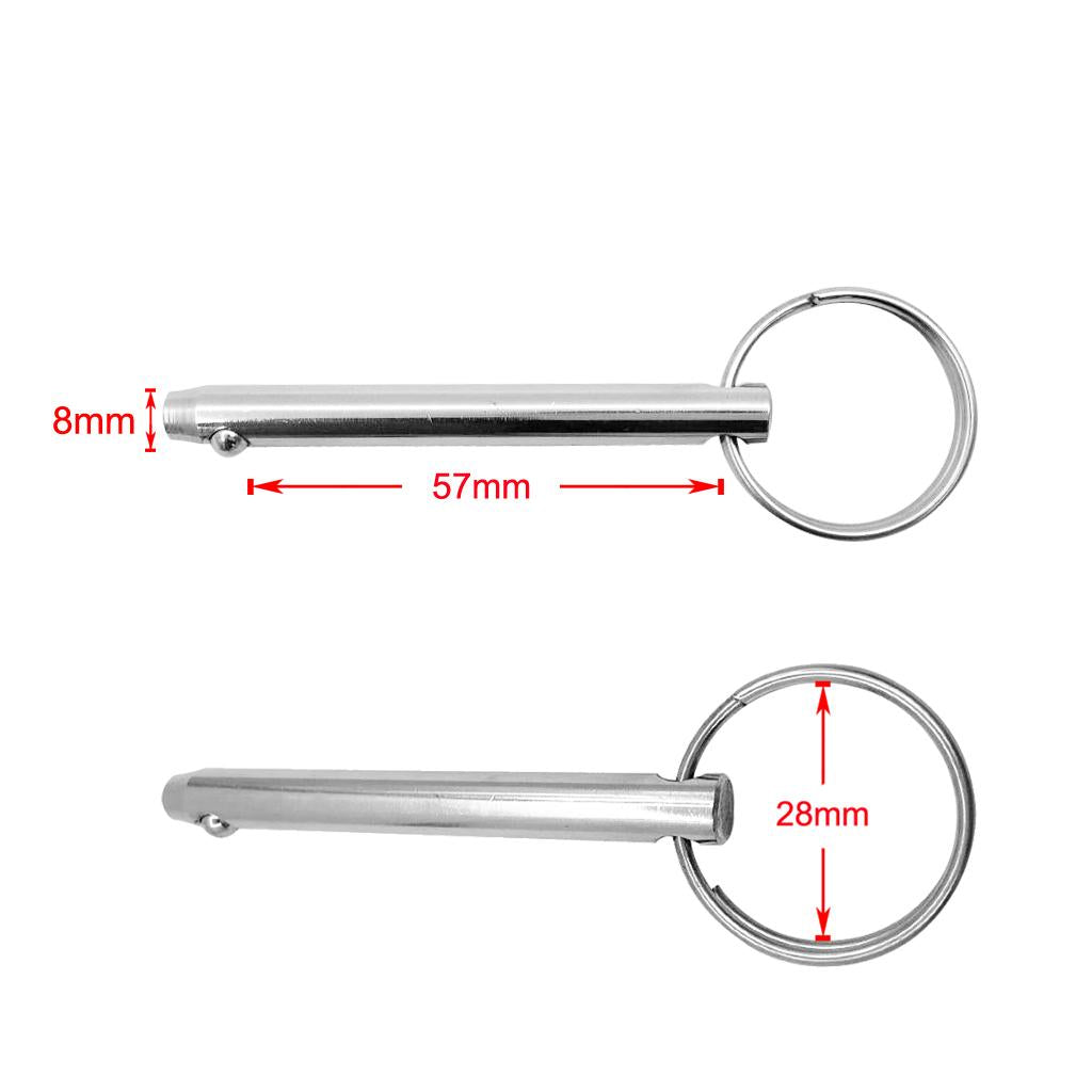 2 Release Pins 5/6 inch Diameter 316 Stainless Steel for Boat Bimini Top Deck Hinge Marine Accessories (3inch Long)