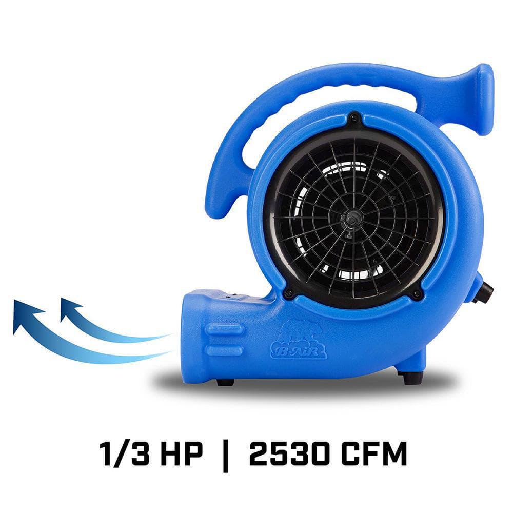 BAir 13 HP Air Mover for Water Damage Restoration Carpet Dryer Janitorial Floor Blower Fan in Blue