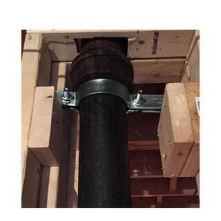 The Plumber's Choice 4 in. Riser Clamp in Galvanized Steel 04CLRSG