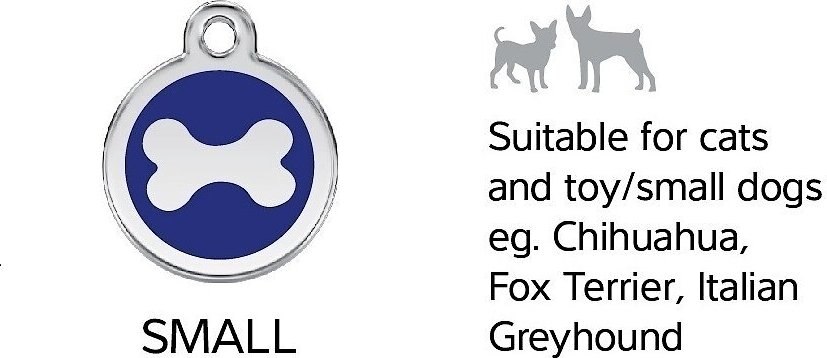 Red Dingo Mouse Personalized Stainless Steel Cat ID Tag， Small