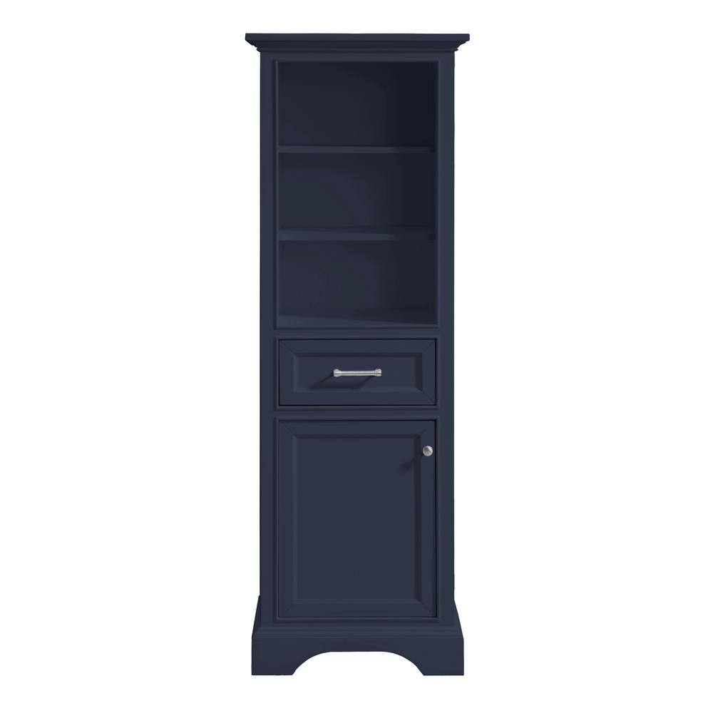 Home Decorators Collection Windlowe 22 in. W x 16 in. D x 65 in. H Floor Linen Tower in Navy Blue 15101-LT22-NB