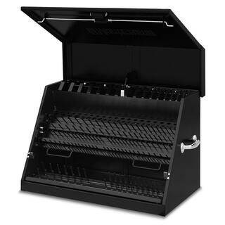 Montezuma 31 in. W x 20 in. D Portable Triangle Top Tool Chest for Sockets Wrenches and Screwdrivers in Black Powder Coat LA400B