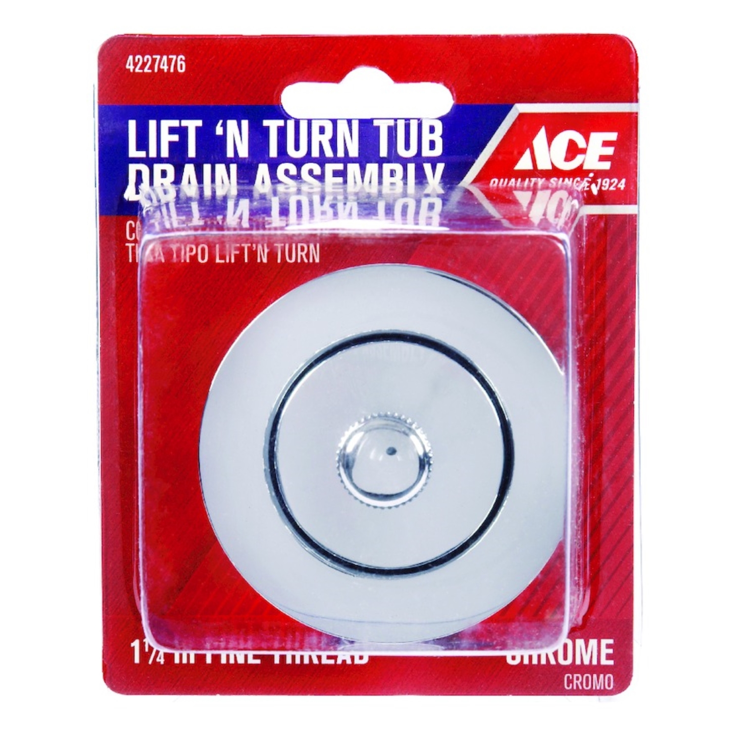 Ace 1-1/4 in. Chrome Zinc Drain Protector