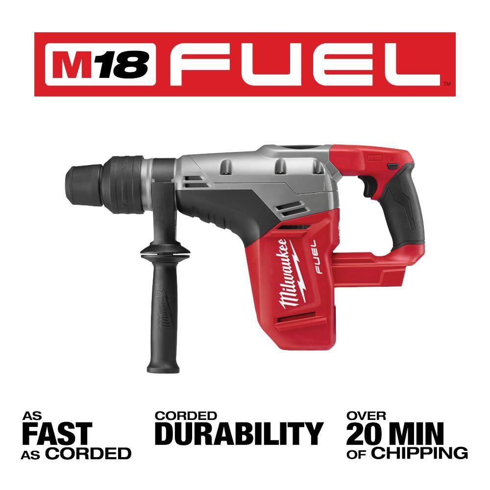 MW M18 FUEL 18-Volt Lithium-Ion Brushless Cordless 1-916 in. SDS-Max Rotary Hammer Kit wTwo 8.0Ah  One 12.0Ah Batteries 2717-22HD-48-11-1812