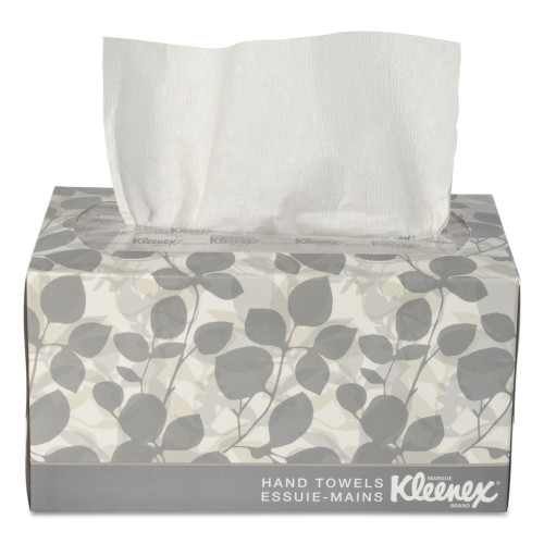 Kleenex Hand Towels， POP-UP Box， Cloth， 1-Ply， 9 x 10.5， White， 120/Box (01701)